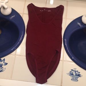 Dark red bodysuit
